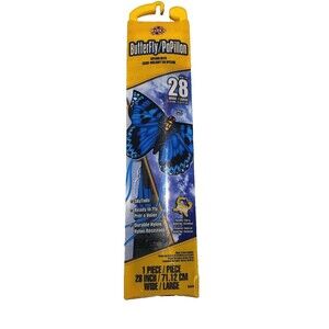XKites Butterfly Papillon Kite 28" Wide Nylon Blue W/ Skytails Age 8+ #80529 New